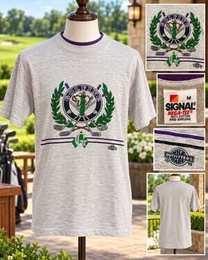 Vintage 1992 Signal Mega Tee Golfing Wild Outfitters Graphic T-Shirt M